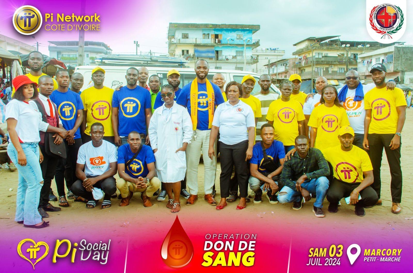 Pi Social Day : les pionniers de Côte d’Ivoire donnent leur sang pour sauver des vies