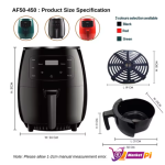 🍟 Friteuse à Air Chaud Grande Capacité 6L