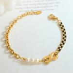 Ensemble de collier et bracelet en plaqué or 18k
