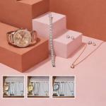 Ensemble Élégance Femme – Montre, Chaîne, Boucles d'oreilles et Bracelet